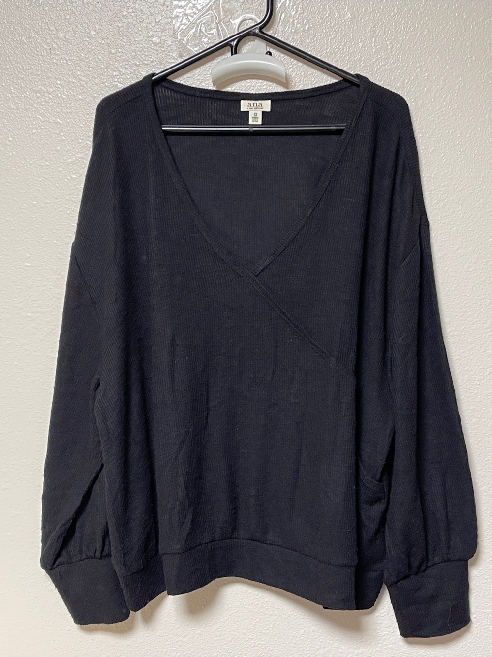 a.n.a Black V-Neck Women's Sweater